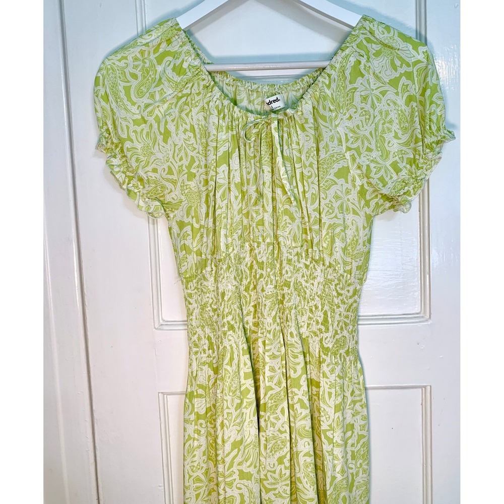 Anthropologie Kindred Tiered Maxi Dress Paisley Smocked Waist Large Cottagecore - Picture 9 of 16
